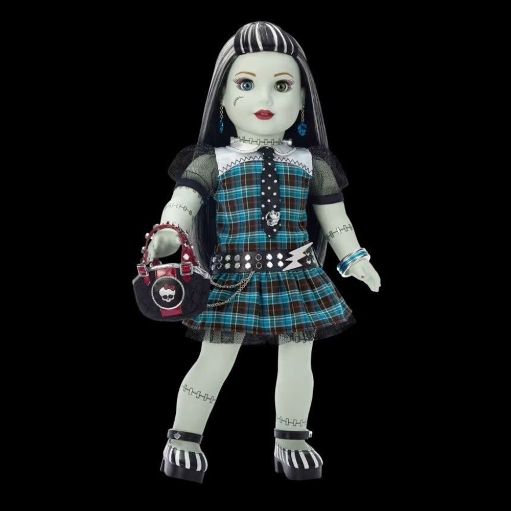 American Girl x Monster High Frankie Stein 18in Fashion Doll Set w/ Outfit